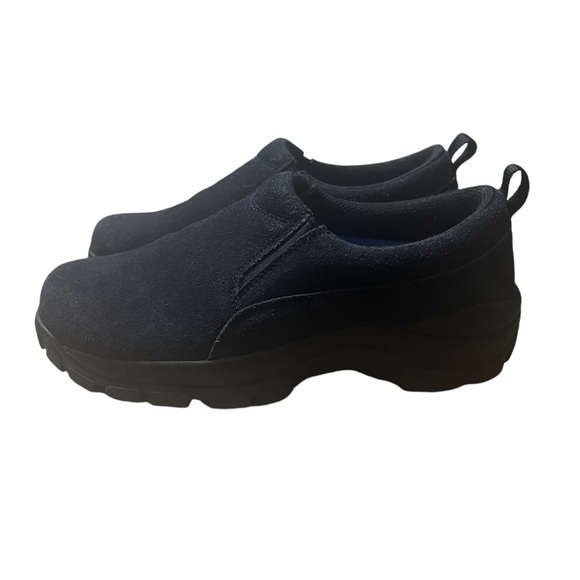 LANDS’ END Comfortable Slip On Suede Walking Shoes in Classic Black Size 8 - Picture 4 of 7